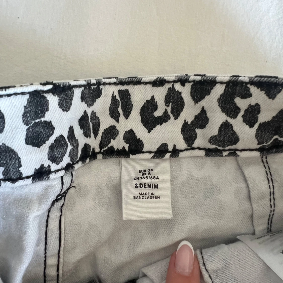 Leopardmönstrad jeanskjol - 4