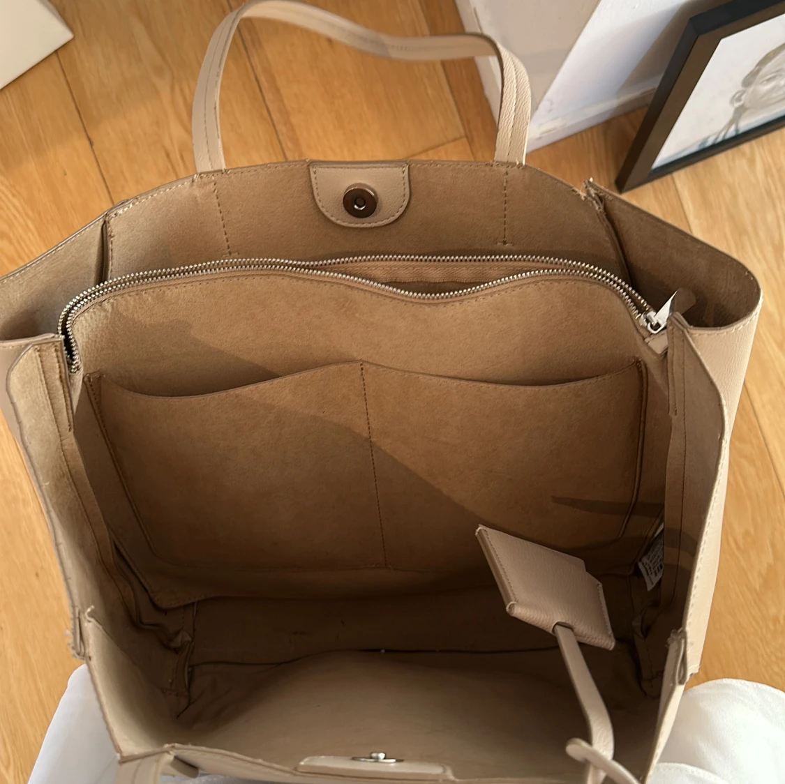 Beige axelväska - 2