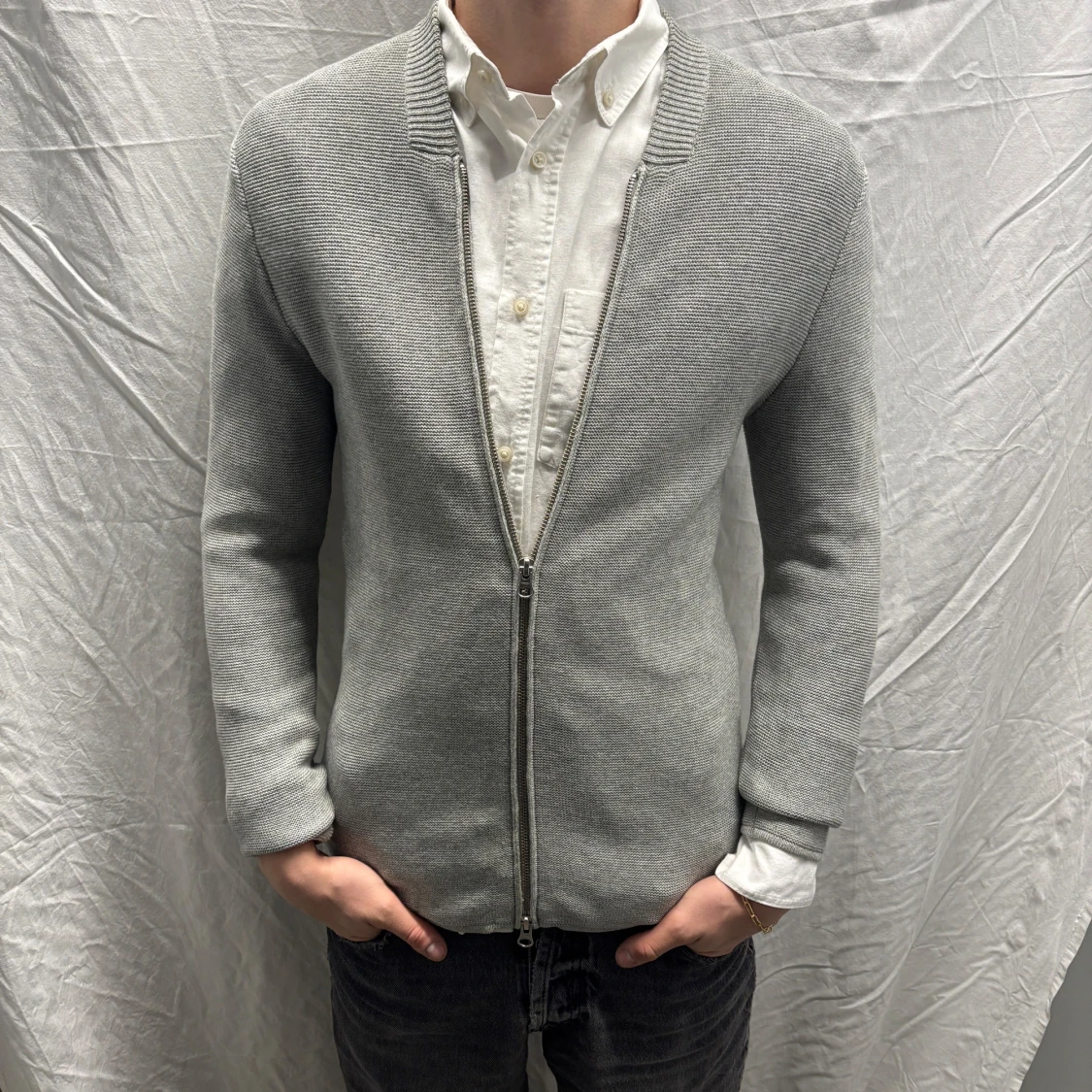 Ljung kofta ljusgrå S - 1