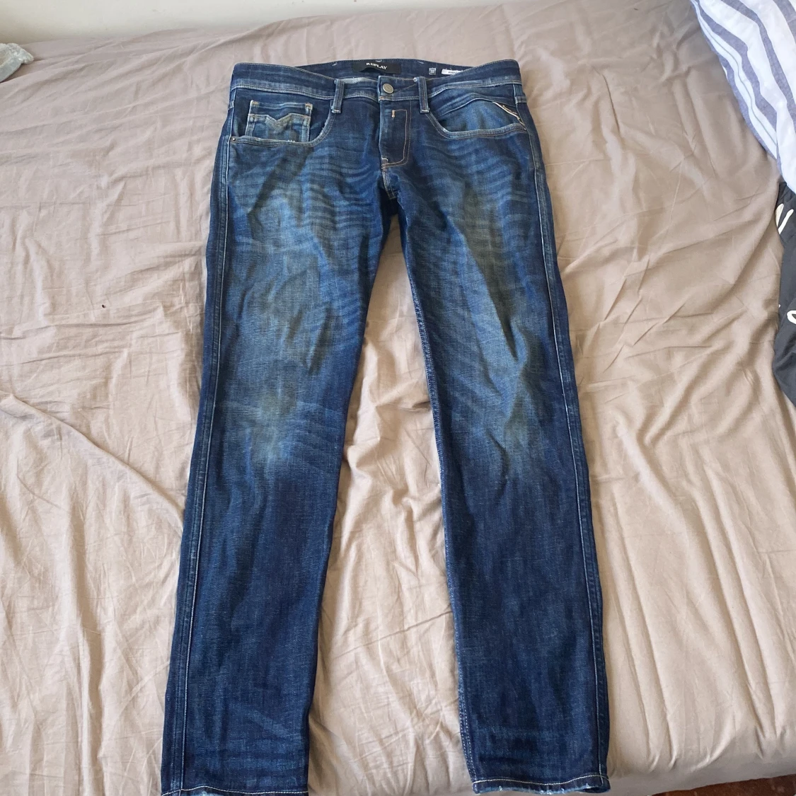 Blå Replay jeansbyxor