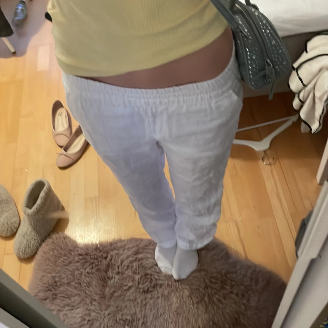 Vita linnebyxor från C&A - 1