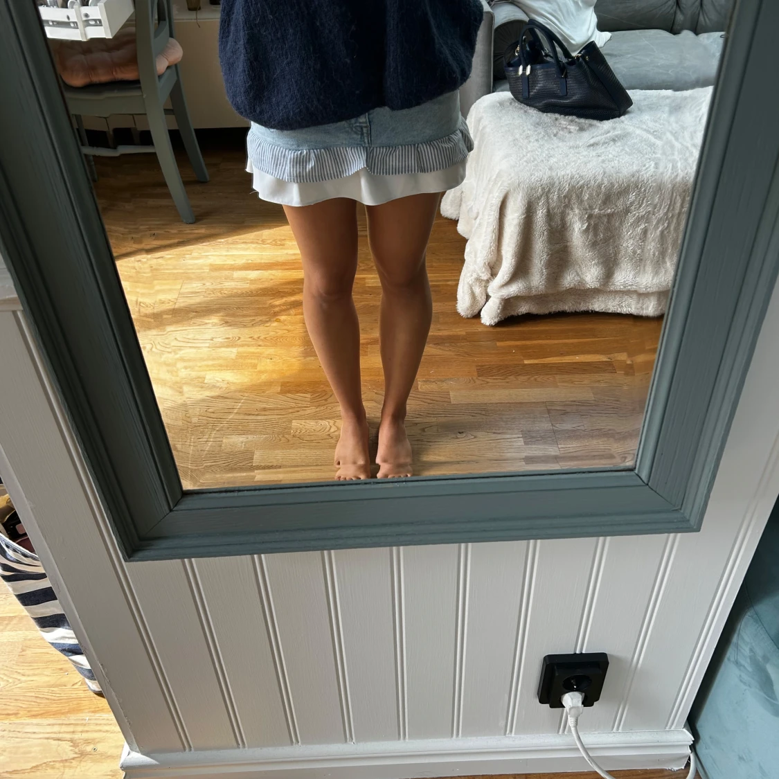 Jeanskjol med volang