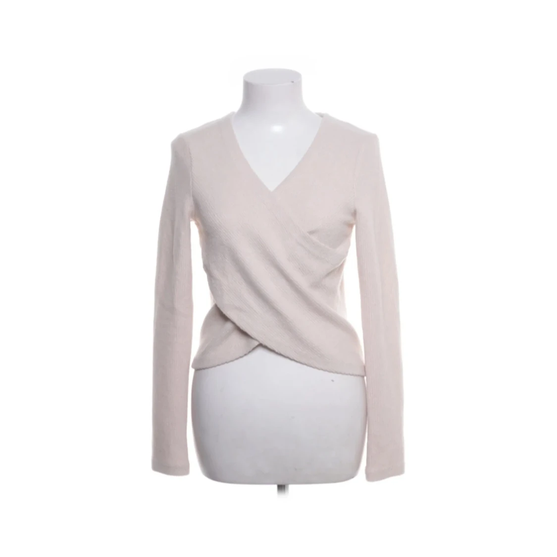 Beige omlottopp med v-ringning