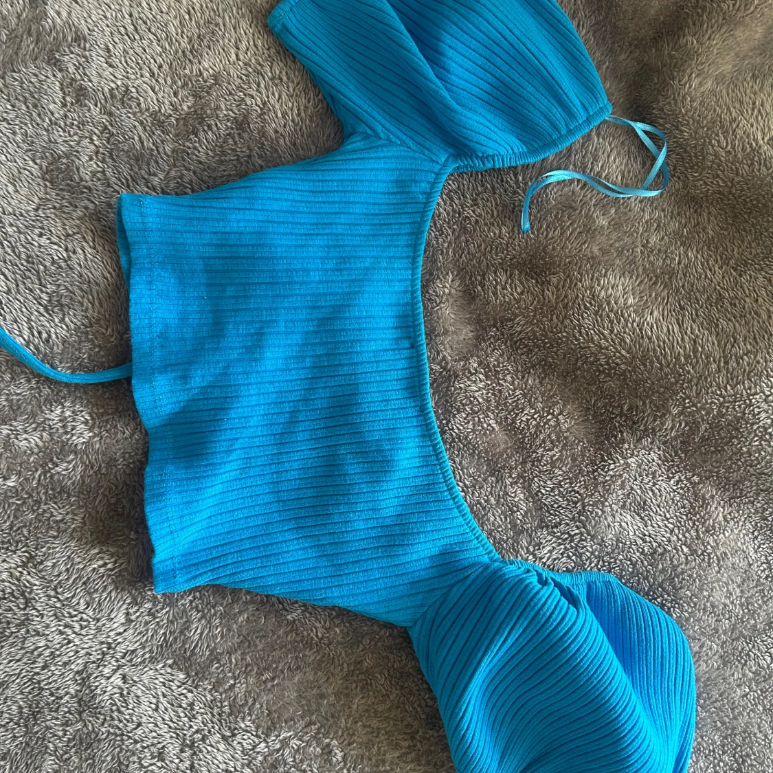 Blå ribbad topp från Zara - 2