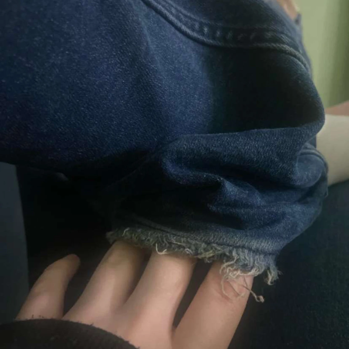 Mörkblå bootcut jeans - 2