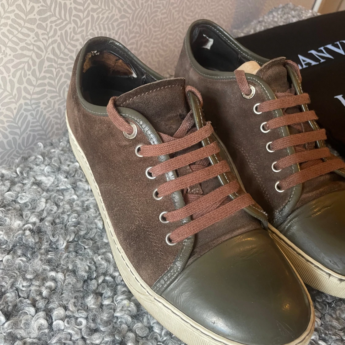Bruna Lanvin sneakers i mocka - 2