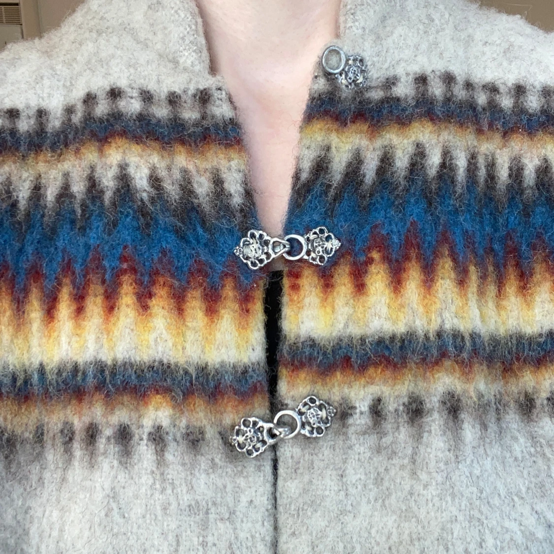 Handvävd jacka/kofta i ull - 4