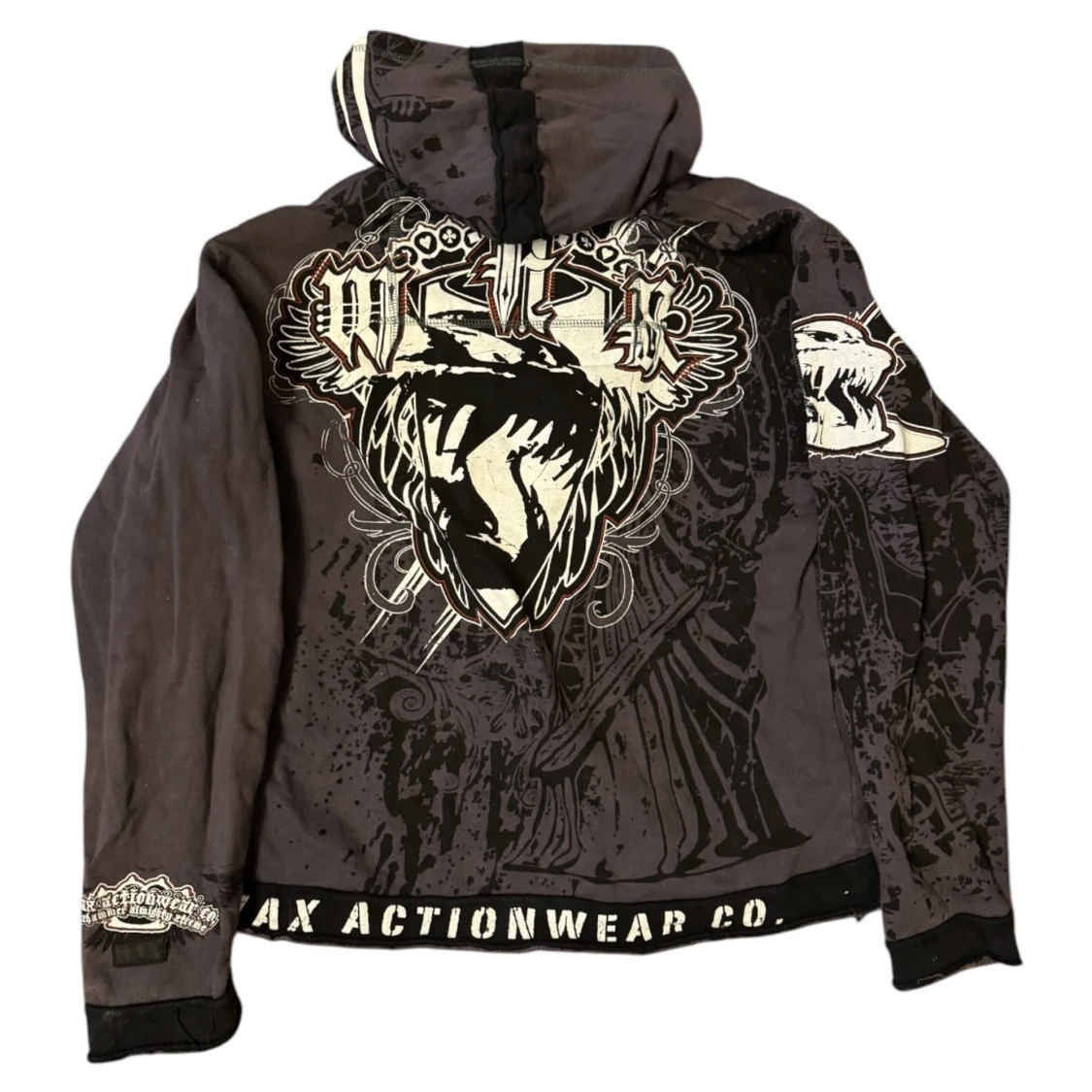 Svart zipup hoodie från WAX - 1