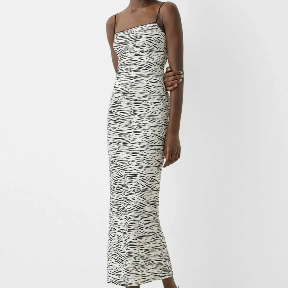 Zebramönstrad långklänning - 2