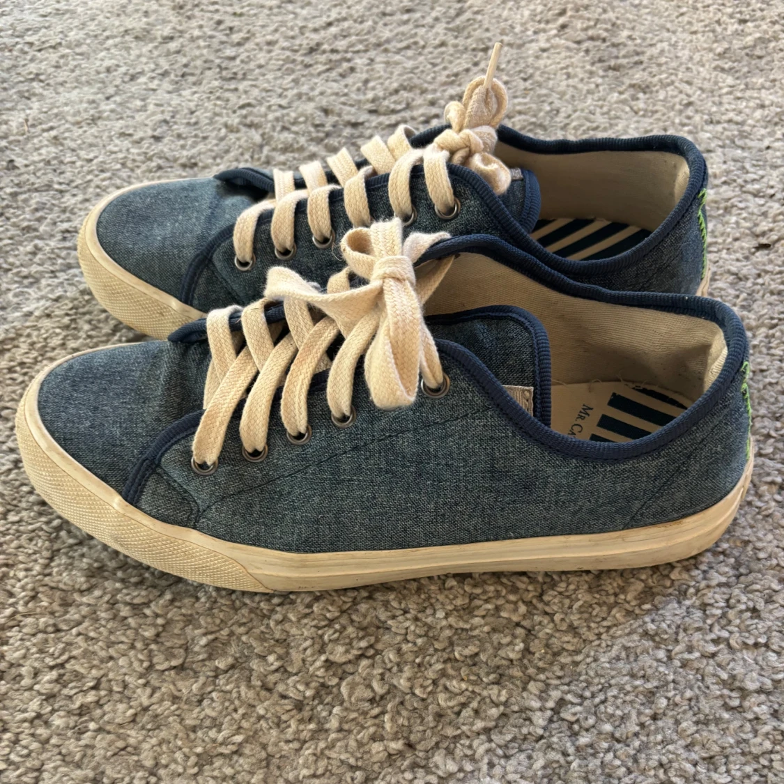 Blå denim sneakers från Mr. Cat