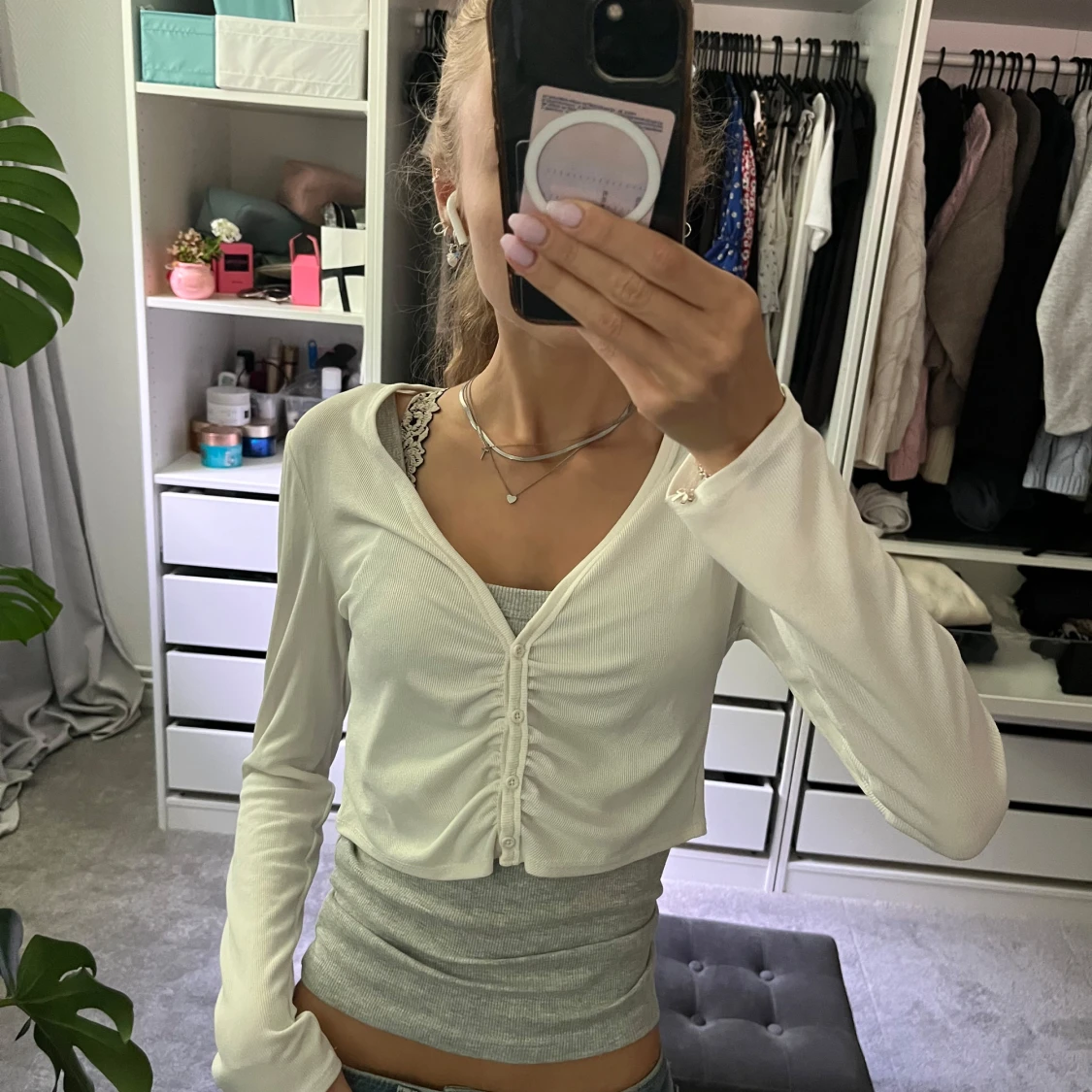 Vit croppad topp från Zara - 2