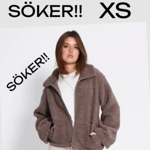 Brun teddyjacka söker XS - SÖKER!!!