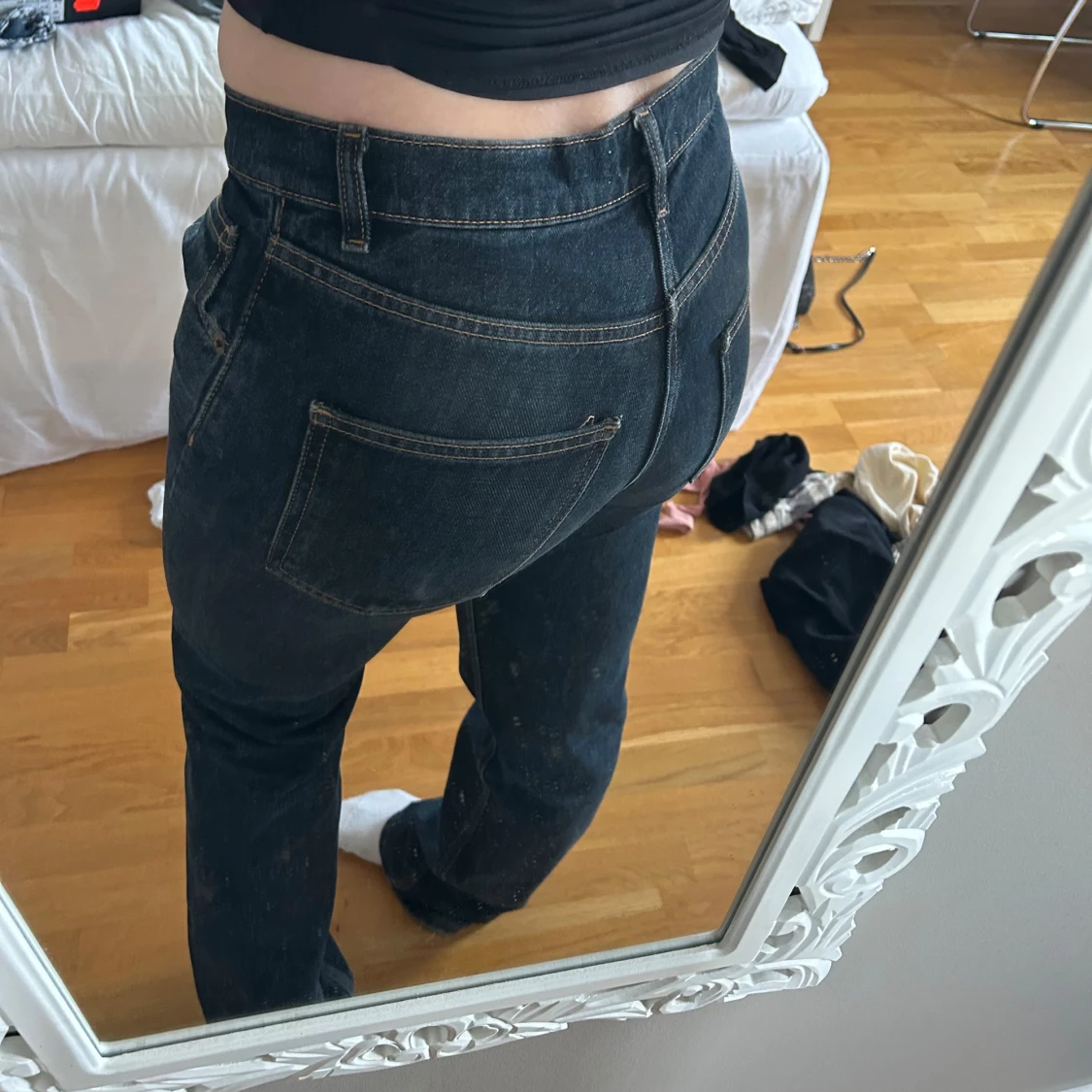 Låg midjade raka jeans från Zara - 3