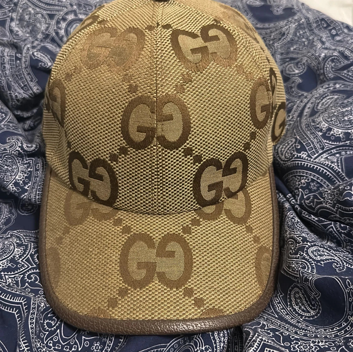 Beige och brun Gucci keps M