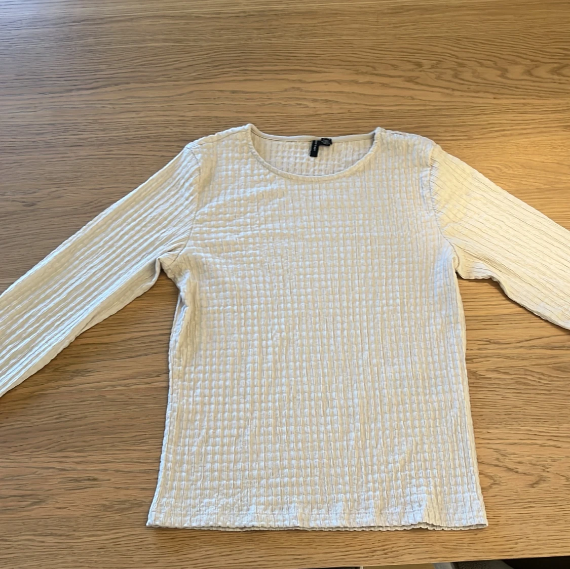 Vit ribbad långärmad topp Vero Moda