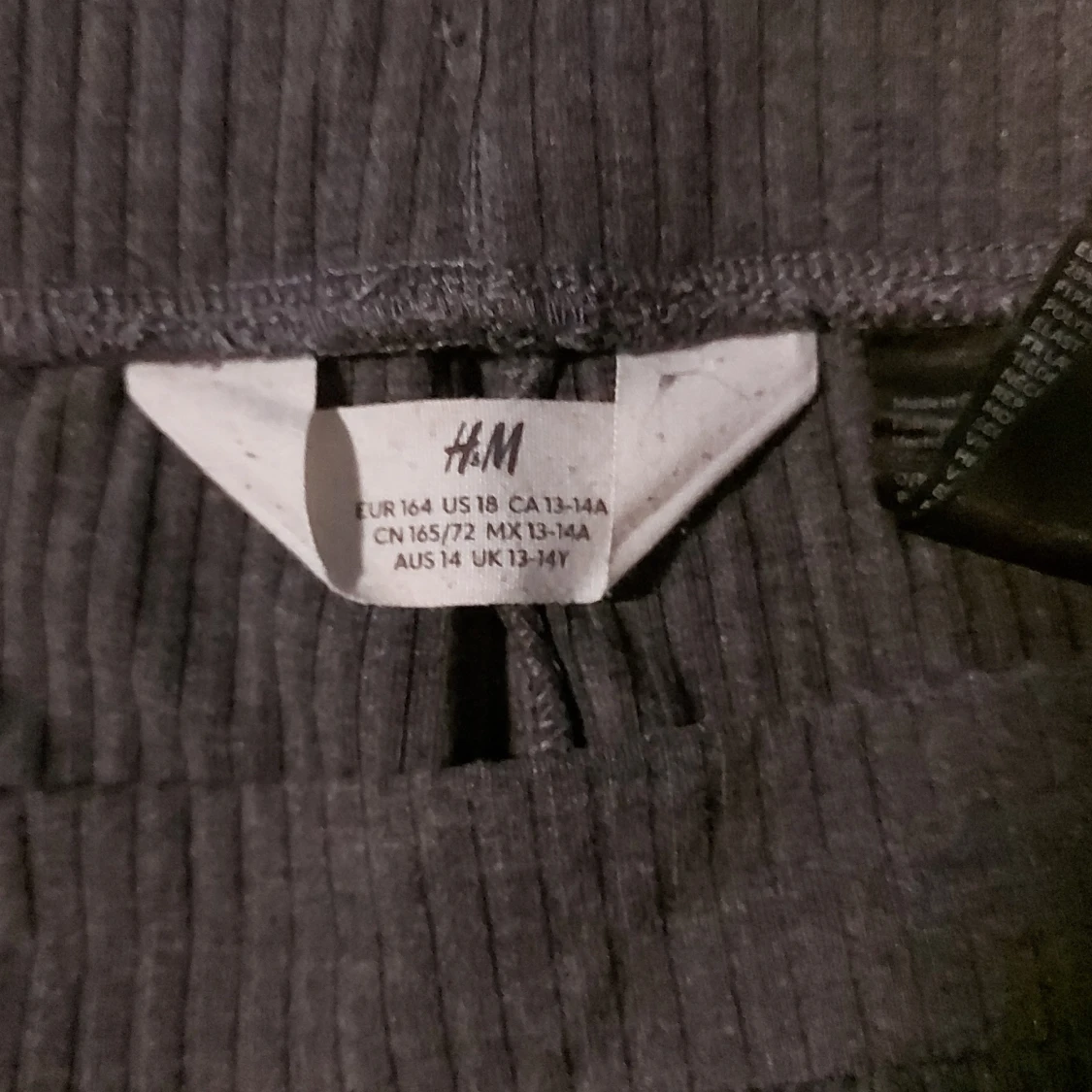 Grå ribbade bootcut-byxor H&M - 2