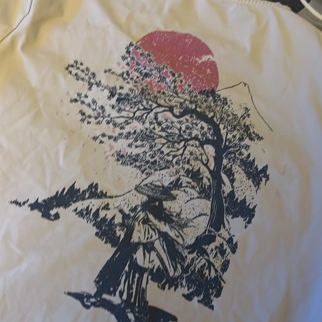 Beige t-shirt med japanskt tryck - 3