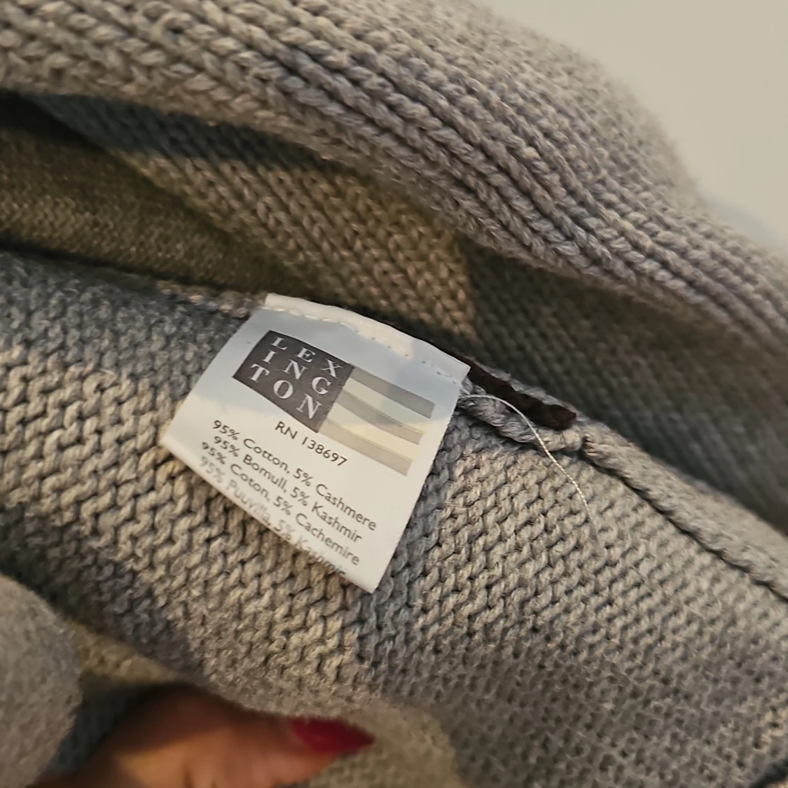 Grå stickad kofta från Lexington - 3