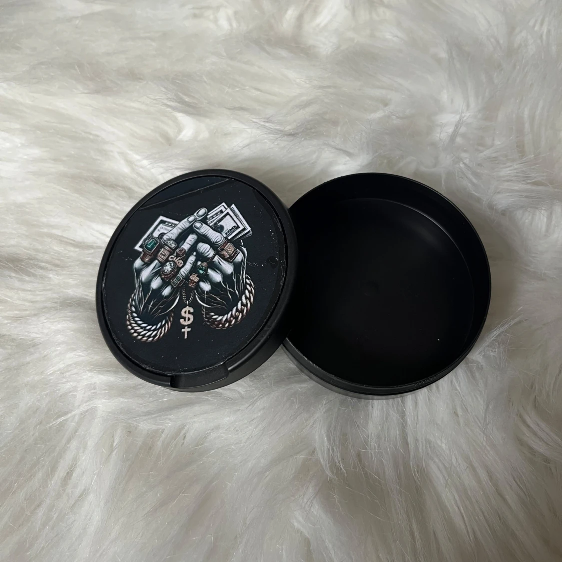 Svart förvaringsdosa med valfri design  - 1