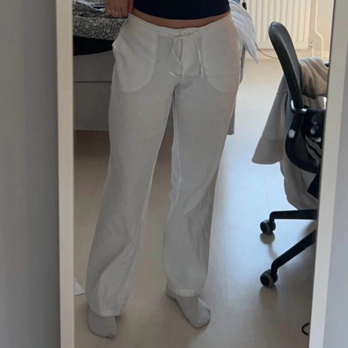 Vita linnebyxor - 2