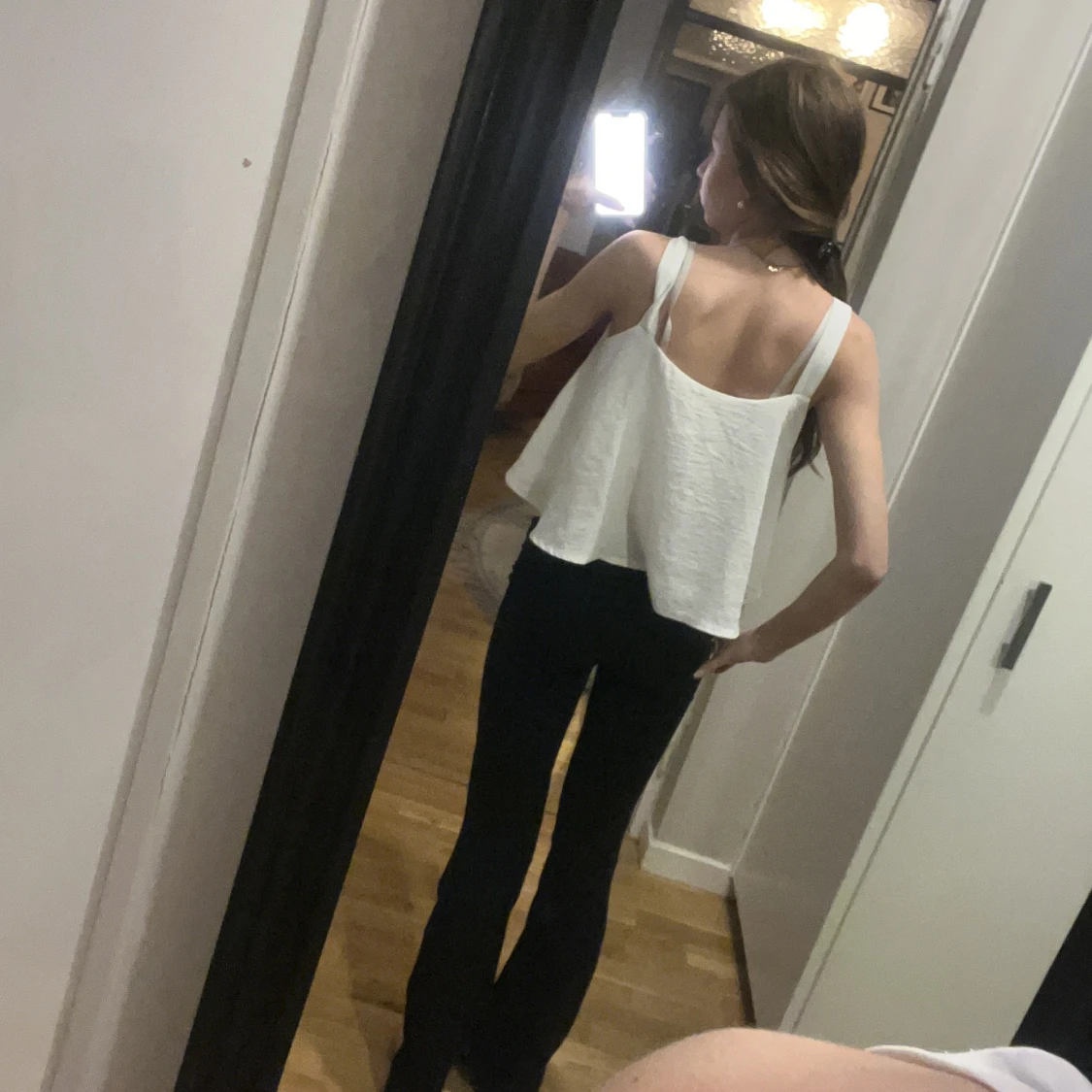 Vit croppad linnetopp - 3