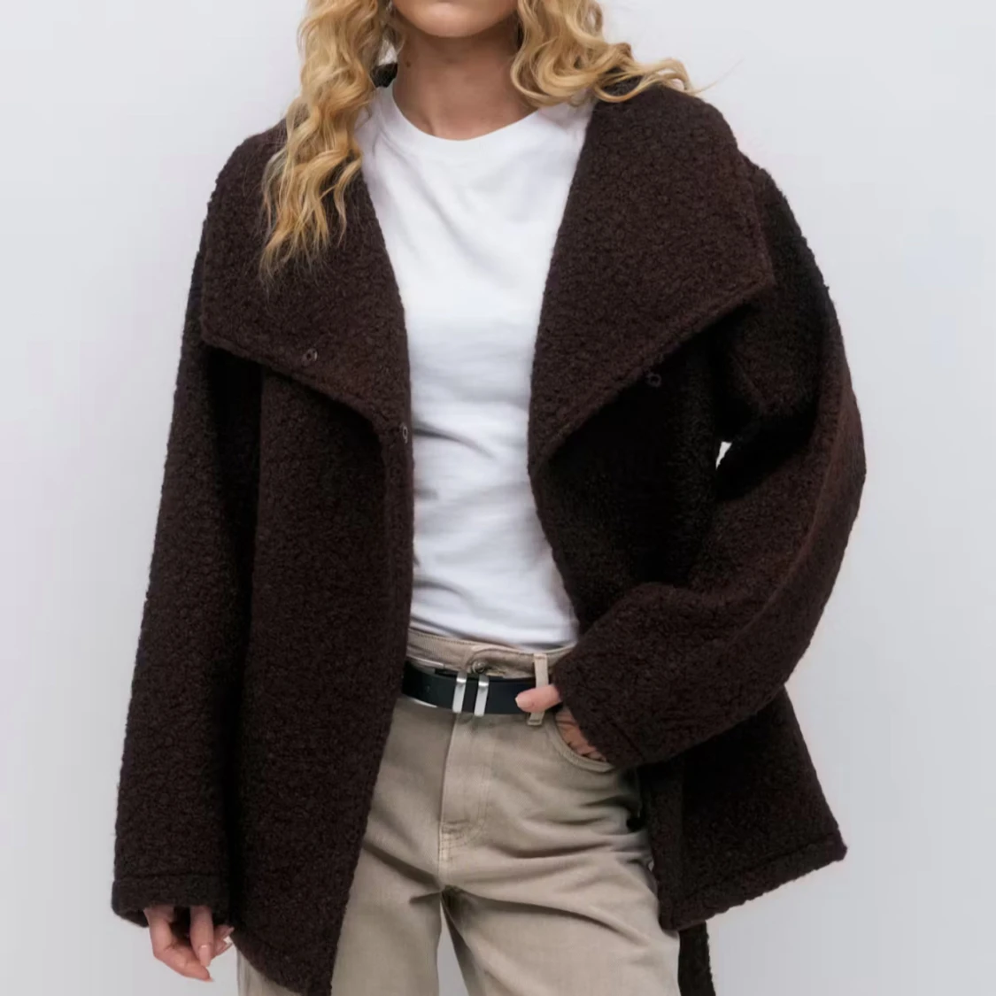 Mörkbrun teddyjacka - 1