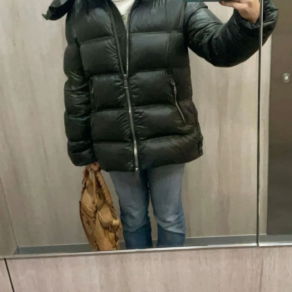 Mörkgrön pufferjacka  - 1