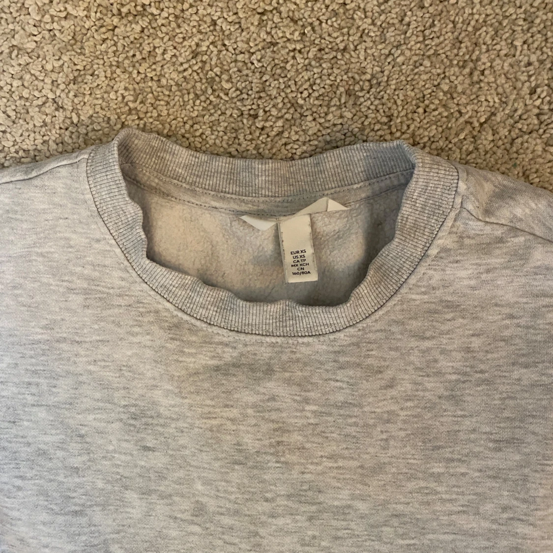 Ljusgrå sweatshirt från H&M, XS - 2