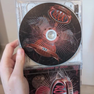 The Legend of Rock! - En samlingsbox med två CD-skivor fyllda med klassiska rocklåtar från legendariska artister. Perfekt för dig som vill upptäcka eller återuppleva rockens största hits. Omslaget har en cool, retroinspirerad design som passar alla rockälskare.