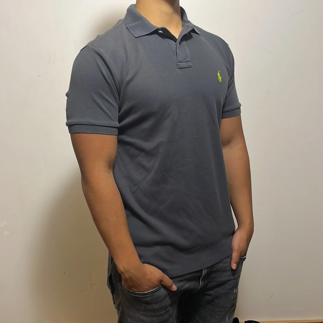 Mörkgrå pikétröja från Ralph Lauren - 3