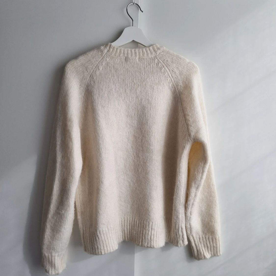 Cremevit stickad tröja Ninepine - 3