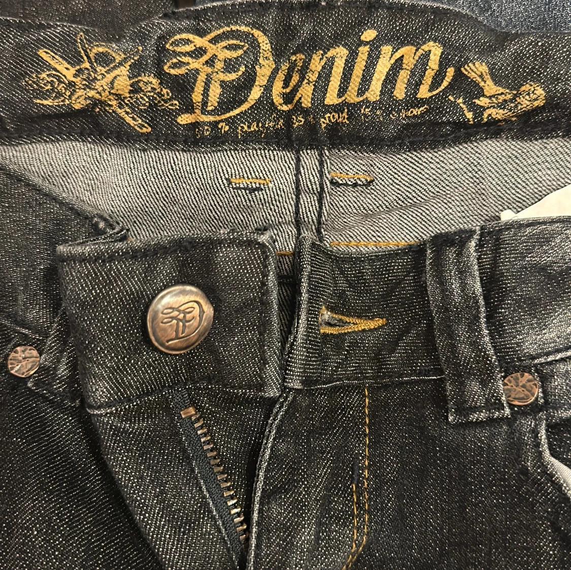 Ultra low-rise mörkblå bootcut jeans - 2