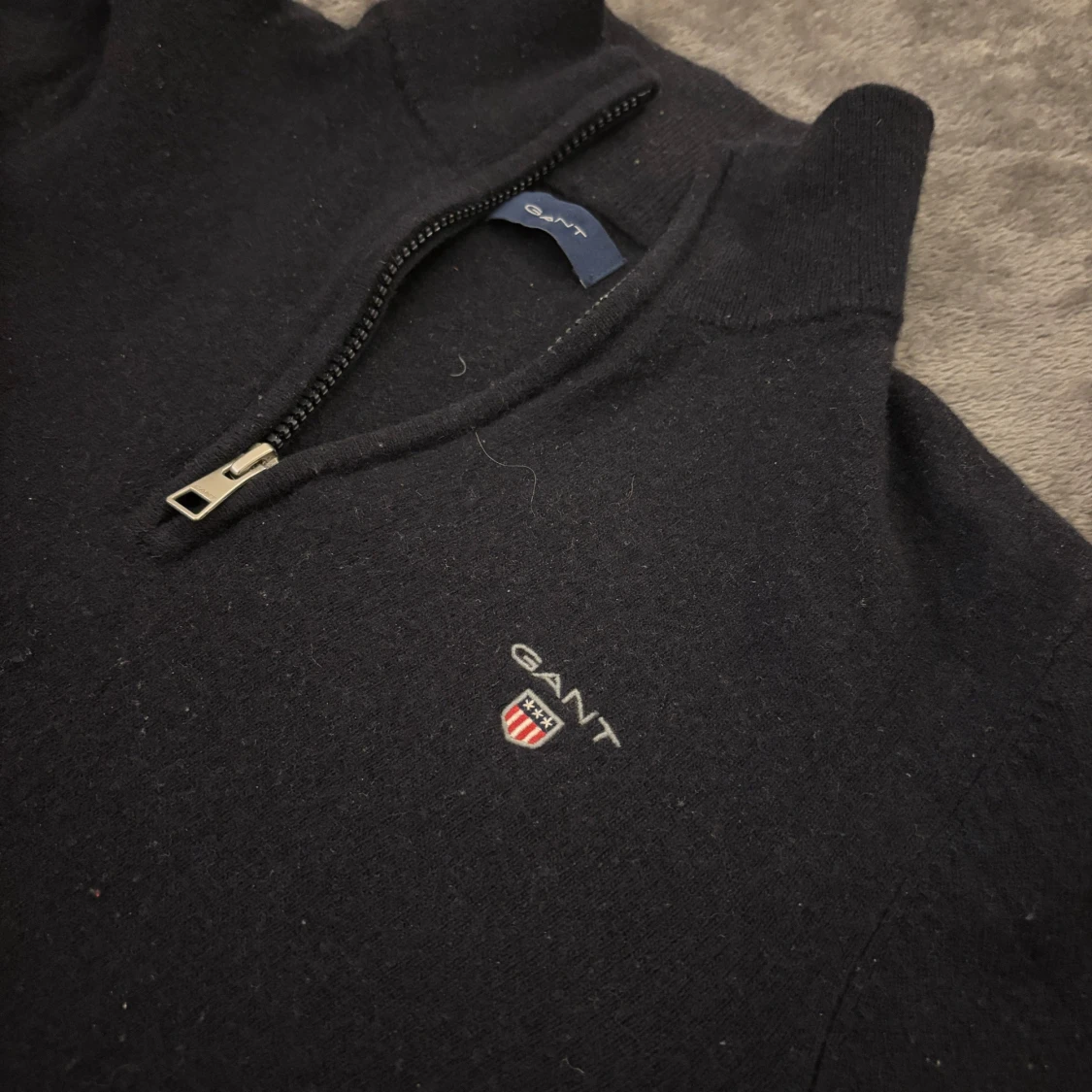 GANT halfzip mörkblå. - 2