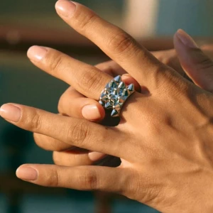 Silverring med nitar från Edblad - super snygg ring med nitar från Edblad! Bra skick och storlek 16.80. Ringen är silvrig och priset kan diskuteras💖