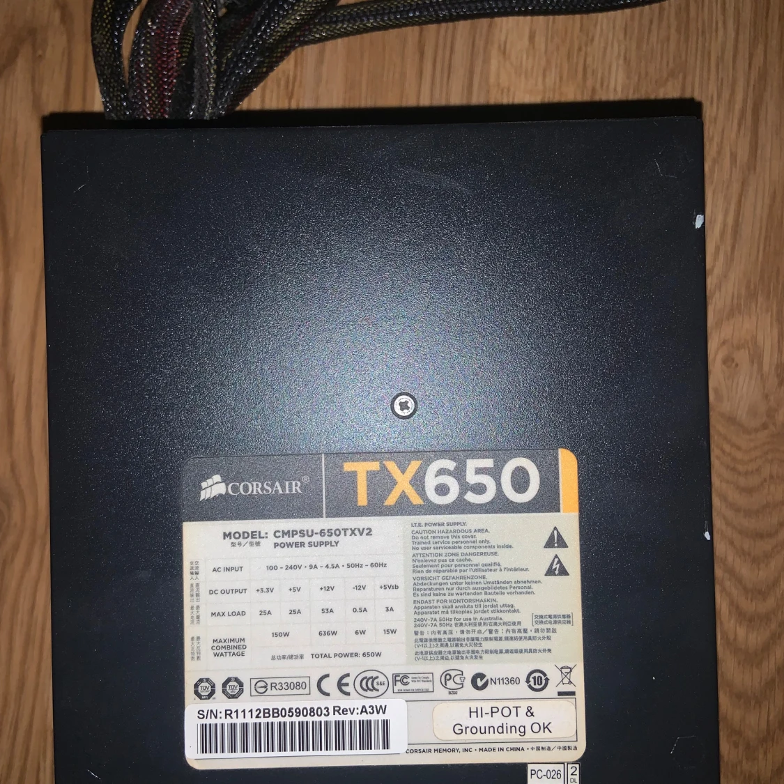 Corsair TX650 nätaggregat - 2