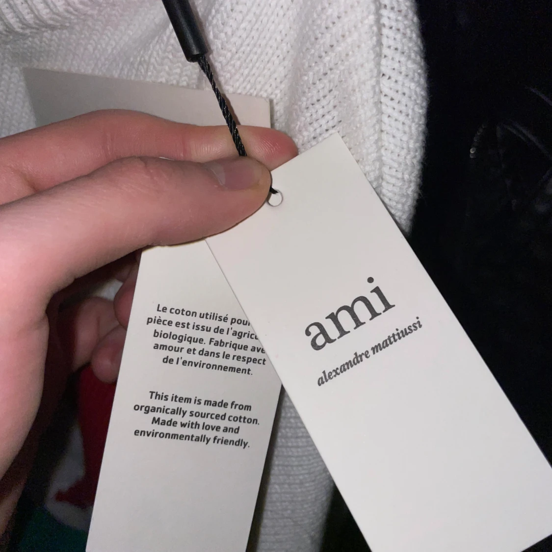 Vit stickad tröja från Ami - 3