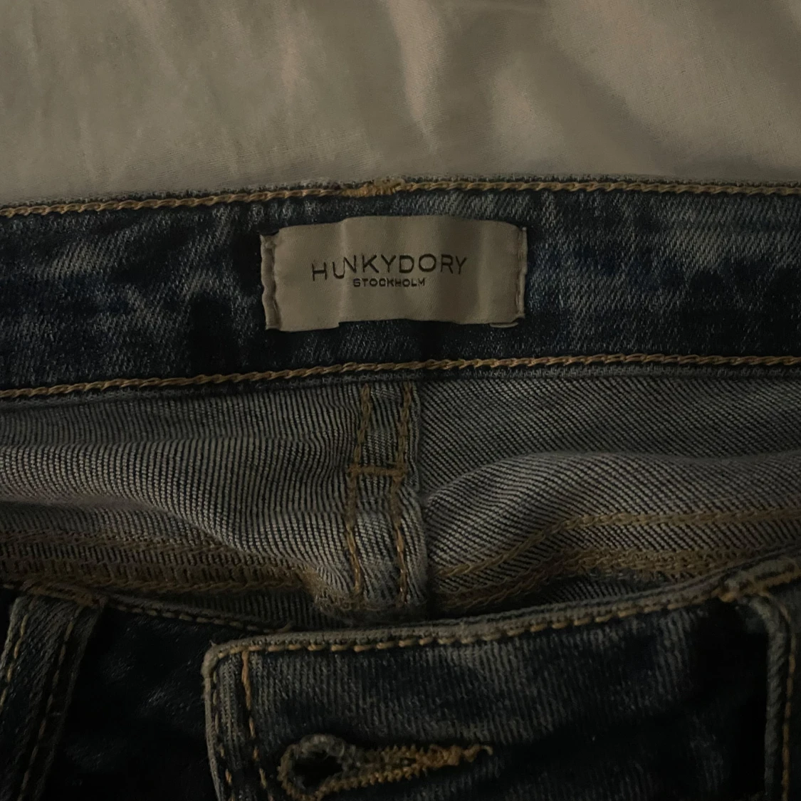 Blåa low waist jeans - 1