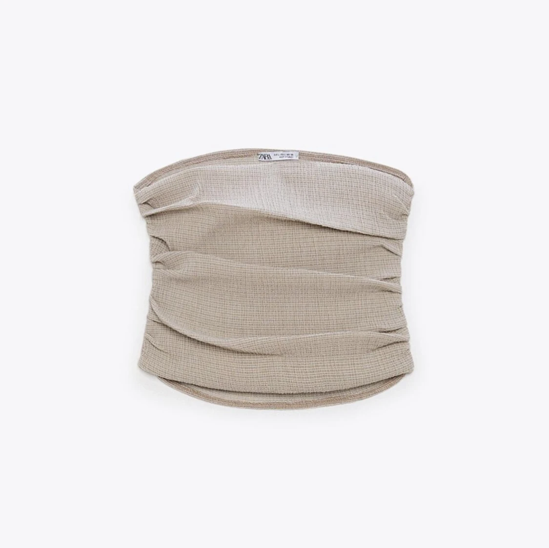 Beige tub crop top från Zara