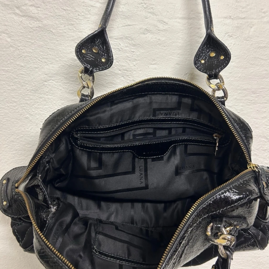 Svart vintage Luana handväska - 2