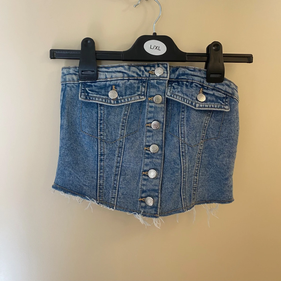 Jeans top med knappar - 1
