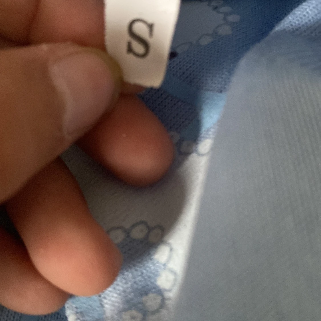 Ljusblå hoodie med tryck och huva - 3