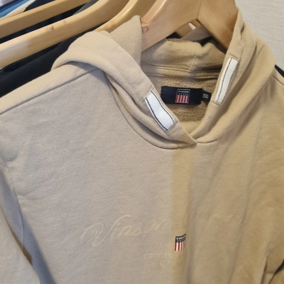 Beige hoodie från Vinson, storlek 150 - 4