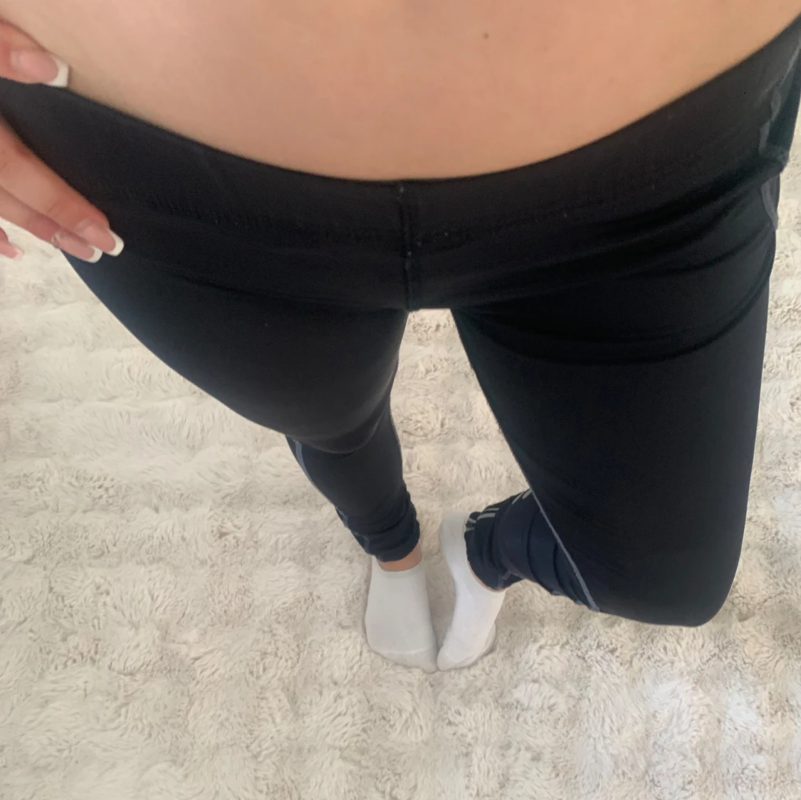 Svarta träningsleggings - 1