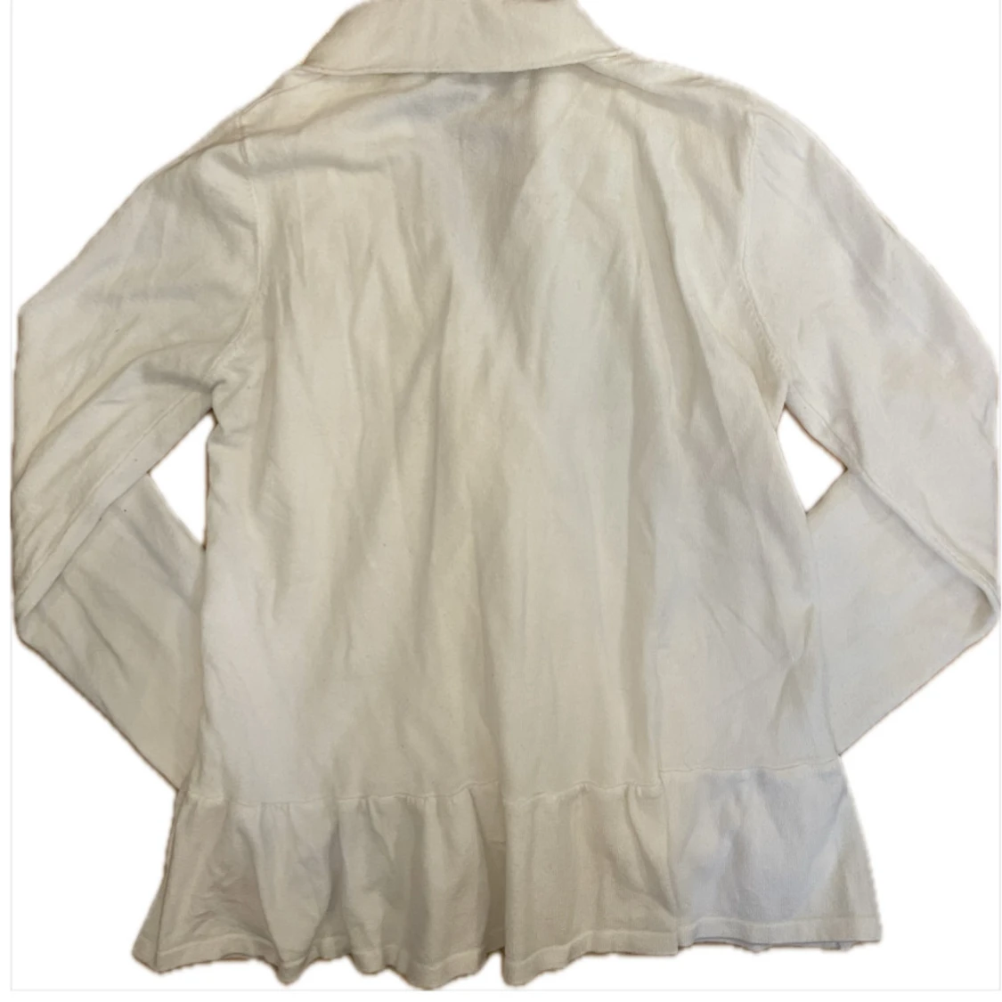 Vit kofta med knytband - 2