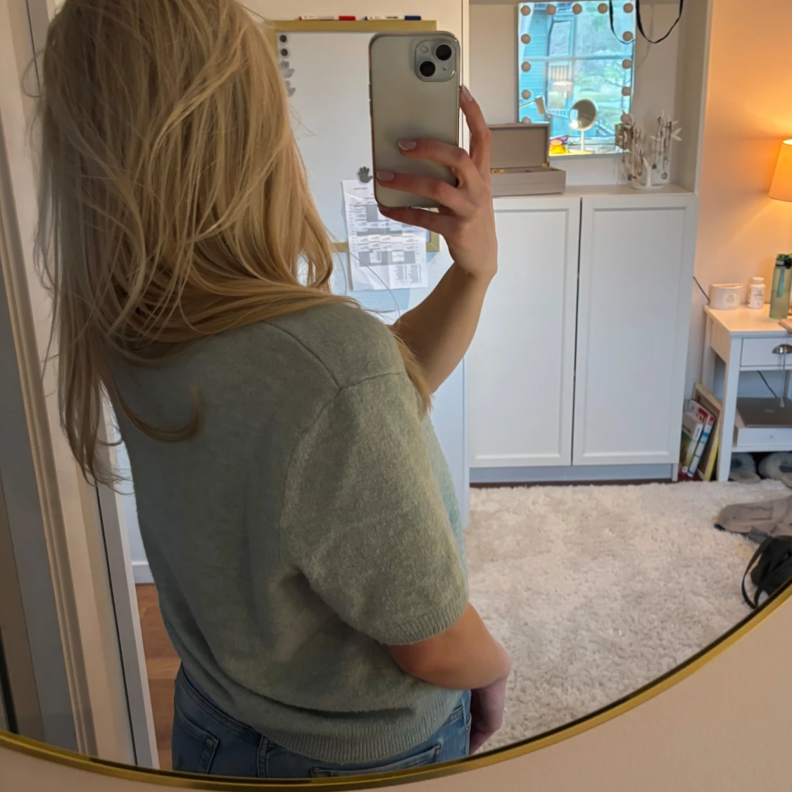 Turkos stickad tröja från H&M - 1