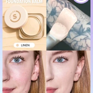 SHEGLAM Foundation Balm i nyansen Linen - Foundation balm i färgen Linen från SHEGLAM. Kommer i en rund, krämig formula i en transparent burk med beige lock. Ger en jämn och naturlig finish på huden. Perfekt för dig som vill ha en lätt och smidig applicering.