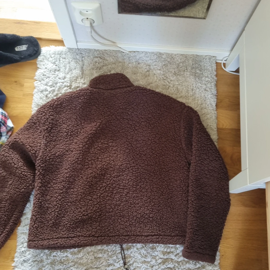 Brun teddyjacka från Pieces - 2