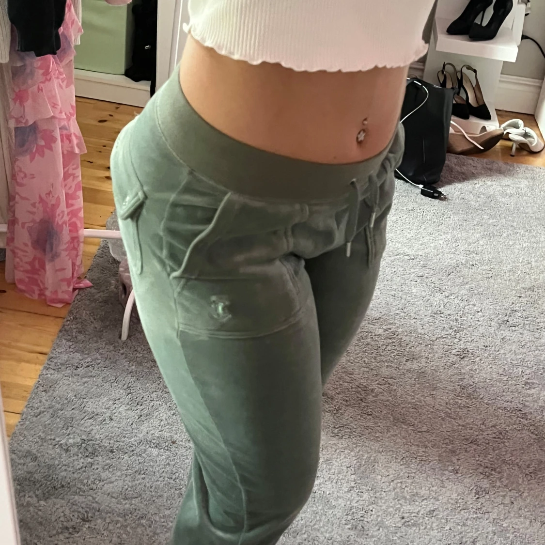 Gröna juicy byxor  - 2