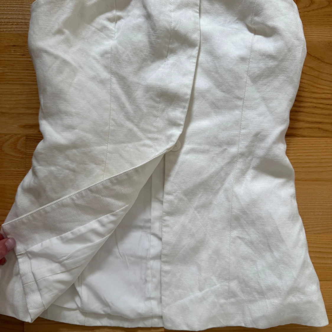 Vit tubtopp från H&M i linnemix - 1