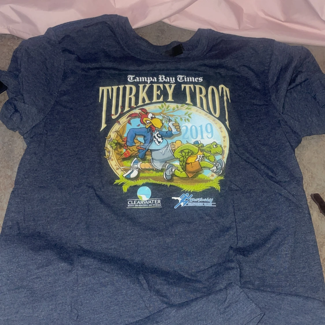 Blå Turkey Trot 2019 t-shirt från PrintLase